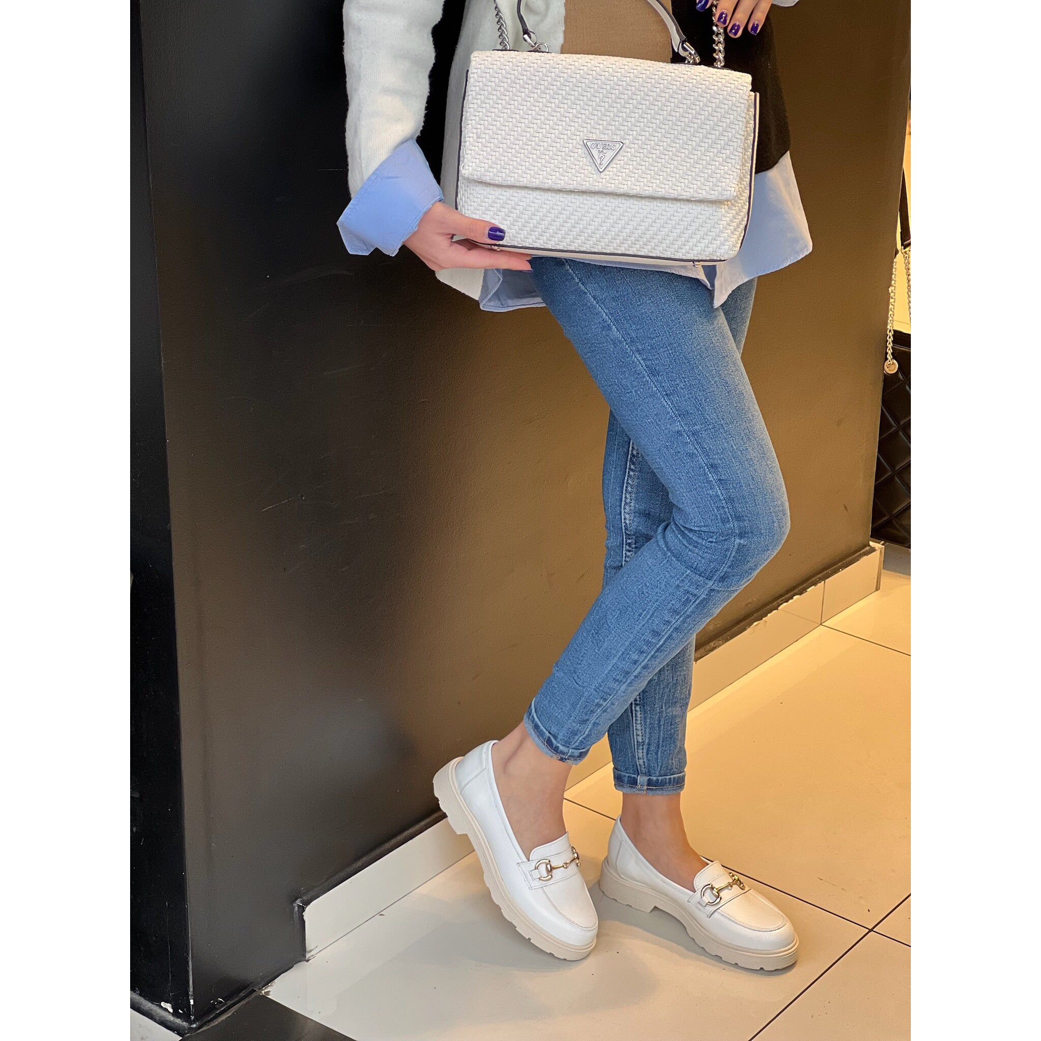 Δερμάτινα Loafers MARA SHOES ΛΕΥΚΟ - 3010