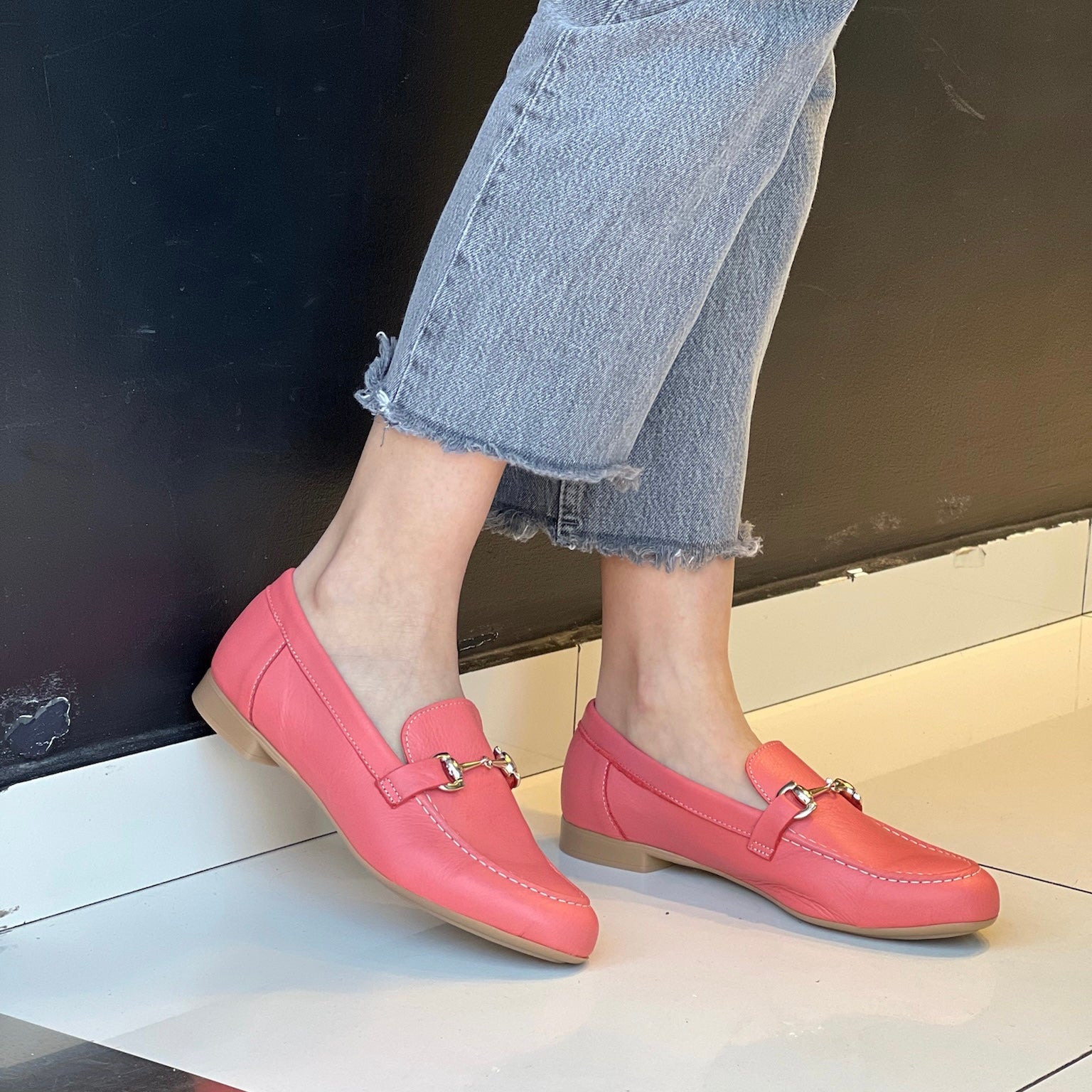 Δερμάτινα Μοκασίνια MARA SHOES ΚΟΡΑΛΙ - 261